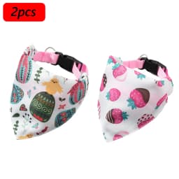 Cute Print Cat Dog Collar with Bandanas for Small Dogs Yorkshire Chihuahua Puppy Triangular Bandage Pet Accessories Supplies