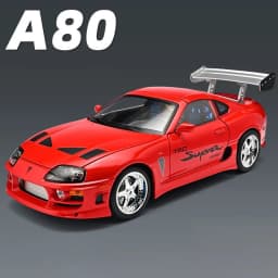1:24 Brian Supra A80 JDM Supercar Alloy Car Model Sound and Light Pull Back Car Model Collectibles Birthday Gift