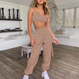 1Set Stylish Tracksuit Contrast Color Hooded Drawstring Sweatshirt Pockets Pants Set for Running Sport Outfit Sports Suit