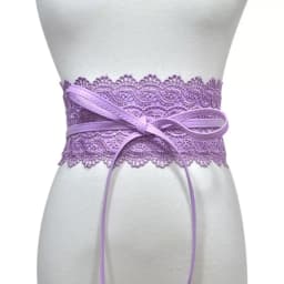 Boho Style Soft Lace Waist Belt Wide Self Tie Bow Tie Belt Wrap Around Cinched Waistband Corset Belt for Dresses