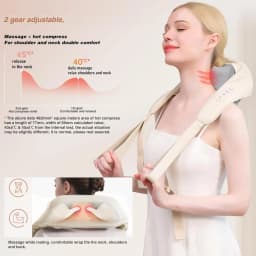 6D Neck And Shoulder Massager, USB Rechargeable Portable Neck And Shoulder Massager, Ergonomic Design for Back, Legs, Shoulder