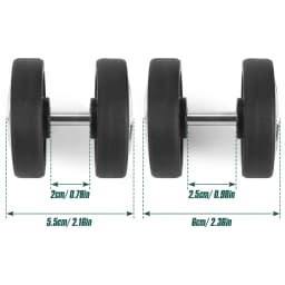 8Pcs Silver Luggage Wheel Replacement with Screw Travel Luggage Wheels Replacement Suitcase Parts 60mm Axles Caster Wheel Repair