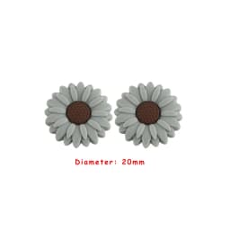 Sunrony 10pcs Mini Leaf Flower Silicone Beads For Jewelry Making Food Grade DIY Pacifier Chain Necklace Accessories