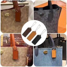 2Pcs Cowhide Luggage Tag Travel Suitcase Tags Bags Accessories Leather Bag Charm Chain Keychain Pendant for Handbag Purse