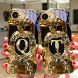 Exquisite Luxury Gold For IPhone 17 Pro Max 16 15 Pro 14 13 Plus 12 Mini 11 17 Air XR 16E 17ProMax Golden Glass Phone Case