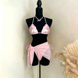 3 Pcs Shell Swimsuit Bikini with Skirt Swimwear Swimsuit Women Separates Push Up Swimwear Swimsuit Bathing Suit