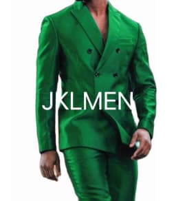 Latest Design Shiny Jacket Pants Double Breasted Peak Lapel Men Suits Terno Masculino Tuxedo Groom Wedding Prom Party