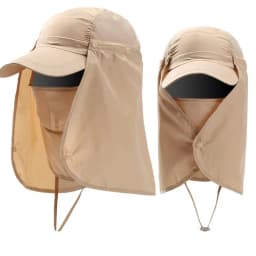 Men Women Wide Brim Sun Protection Hat with Neck Flap for Spring Summer Hiking Fishing UPF 50+ UV Protection Outdoor Cap