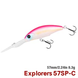 TSURINOYA Dive 2-4m Suspending Minnow 57mm 8.3g EXPLORERS 57SP Long Casting Pike Bass Fishing Lure Artificial Hard Bait Jerkbait