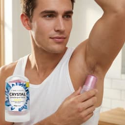2.12oz Natural Alum Stick Deodorant for Men And Women, Unscented Underarm Odor Remover, Crystal Antiperspirant Bar Perfume