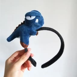 1pc cartoon green dinosaur cute shampoo headband, super cute doll head rope, dual-purpose plush delicate brooch hairpin