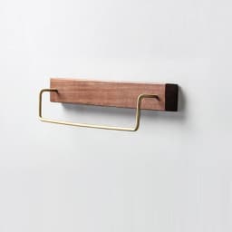 Black Walnut Wood Towel Rack Wall Mounted Retro Towel Bar Wooden Towel Holder 30cm Towel Rail Brass Hooks for Bathroom Kitchen