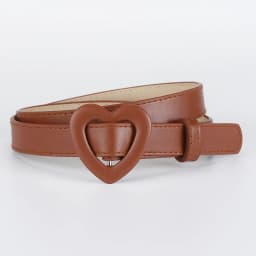 New Love Heart Button PU Needle Buckle Thin Waist Belt with Casual Decoration Paired High-end Unisex Girls's Belts for Children