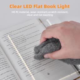 LED Reading Light Rechargeable Clear LED Flat Book Light Eye Protection 3 Color Timer Reading Lamp Bed Bedroom Night Light