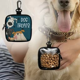 1 Pc Pet Snack Bag Cartoon Printed Portable Dog Training Bag Suitable For Dog Walks Outdoor Training Multifunctional Reward Bag