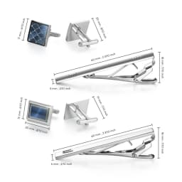 4 Sets Tie Clips & Cufflinks For Men Man Shirt Cufflink Wedding Guests Gift With Box Pisa Ties Pin Luxury Men's Gift For Husband
