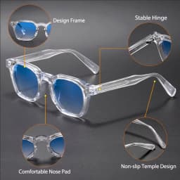 HBK Fashion Retro Men Sunglasses Classic Square Frame Design Sun Glasses Women Outdoor Travel Party Business Festival Gift