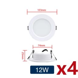 4pcs Led Downlight 5W 9W 12W 15W 18W AC 110V 220V Ceiling Lamp Recessed Down Light DC12V 24V Round Leds Panel Light Spotlight