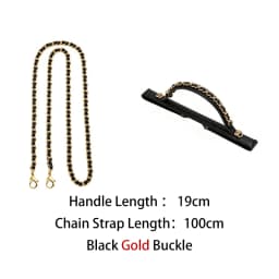 Cowhide Leather Chain Top Handle,Wear-through Handle Replacement Accessories Compatible with WOC Wallet On Chain Bag