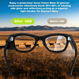 1PC For Ray-Ban Meta Wayfarer/Skyler/Headliner Smart Glasses Sillicone Anti-glare Light Shield Baffle for Meta Oakley HSTN