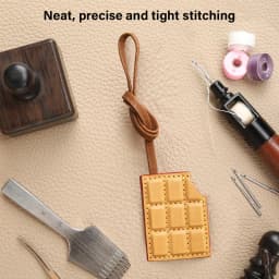 CRAZYSMITH Genuine Leather Bag Charm Chocolate Bag Pendant for LV Bag handbags Ornament Keychain Decoration Bag Accessories