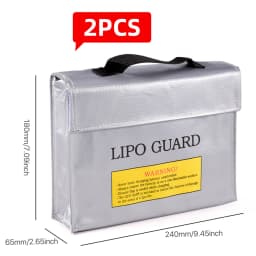 Lipo Guard Safety Bag Fireproof Explosion-Proof Portable Lipo Safety Bag 215*115*155mm for RC FPV Racing Drone Car Battery Safe