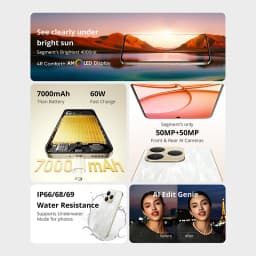 realme 15T 5G Smartphone NFC Dimensity 6400 Max Chipset Dual 50MP Cameras 6.57" 120Hz AMOLED Display 7000mAh Battery 60W Charge
