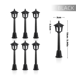 6/12pcs Miniature Street Lights Plastic Model Railway Train Lamp for Doll House Micro Landscape Diy Fairy Garden Christmas Decor
