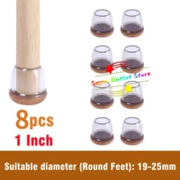 8PCS Soft Silicon Chair Leg Covers Felt Bottom Elastic Furniture Foot Protector Pads Anti-slip Table Legs Floor Protection Mat