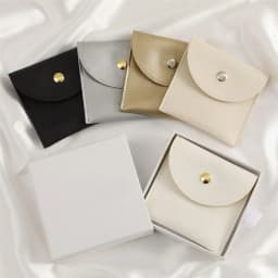 High-end PU Leather Jewelry Packaging Bags Flap Snap Necklace Ring Bracelet Earrings Gift Storage Jewelry Organizer Pouch Joyero
