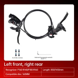 TESNO M500 2-Piston MTB Hydraulic Disc Brake Set Aluminum Alloy Front And Rear Bicycle Brakes with Silicone Protective Covers