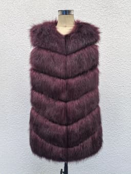 Women Faux Fox Fur Vest Coats Solid Mid Length Fur Jackets V Neck Sleeveless Thick Warm Fur Casual Loose Fit 2026 Autumn Winter