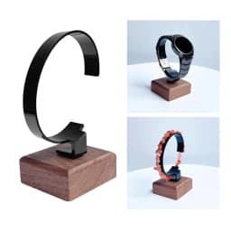 Multifunctional Watch Display Stand Tool Stable Wooden Base Jewelry Bracelet Bangle Display Rack Wrist Watch Holder for Counter