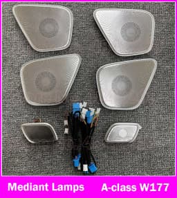 64-color Set For Mercedes-Benz A/CLA class W177 W118 LED Car Air Vent Turbine Outlet Nozzle Ambient Light Atmosphere Neon Lamp