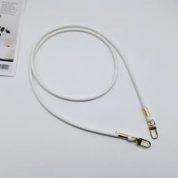 Unicolor Leather Crossbody Bag Strap Replacement with Phone Loss Prevention Chain for DIY Bag Making Projects