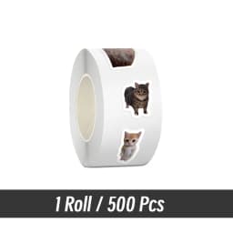 500pcs/roll Cartoon Meme Cat Stickers For School Reward Stickers Classroom Decoration Encouragement Sticker For Student Teacher