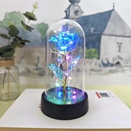 1pc Hot LED Enchanted Galaxy Rose Eternal Beauty Rose With Fairy Lights in Dome for Valentine's Day Wedding Party Mother's Day