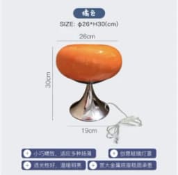 Bauhaus Cream Wind Table Lamp Modern LED Green Apple Table Lamp for Living Room Vintage Glass Atmosphere table light