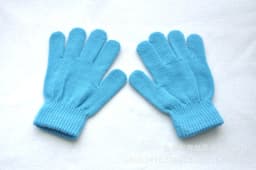 Winter 4-11 Year Old Children's Writing Cold-proof Warm Gloves Solid Color Knitted Wool Acrylic Full-finger Split-finger Gloves