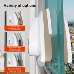 Magnetic Glass Window Cleaner Brush Double-layer Automatic Water Discharge Wiper Window Brush for Home Household Cleaning Tools