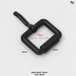 10-30-100pcs dark black dark black turnbuckle zinc alloy square pin buckle bags/belt bag belt strap metal pin buckl DIY adjuster