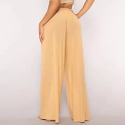 Women See Through Boho Wide Leg High Waist Trousers 2026 New Beach Long Loose Mesh Sheer Pants Hot