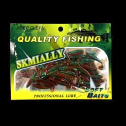 50pcs Mini Soft Fishing Lures, T-tail Worm Lure, Silicone Artificial Bait, Bass Pike Fishing Tackle