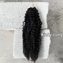 Feather Crochet Human Hair Pre-Separated Curly Bulk Hair for Braiding Human Hair Knotless Crochet Hair Extensions 14-18inch