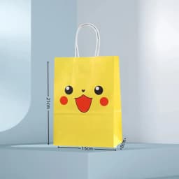 Pokemon Gift Bags Pikachu Hand-held Paper Packing Treat Bag Anime Kraft Paper Bag Gift Packaging Party Festive Party Supplies