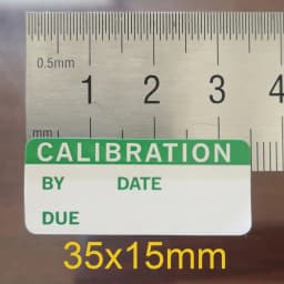 CALIBRATION BY DATE DUE TESTED INITIALS Inspection Record Label Writable Paper Sticker Office Factory Product Audit Check Tag