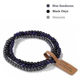 3Pcs/set Natural Green Stone Bracelet 4mm Moss Agates Black Onyx Cat Eye Beads Elastic Bracelets For Women Men Simple Jewelry