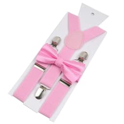 Adjustable Elastic Leather Suspenders Bowtie Set Men Women Baby Blue Braces Straps For Wedding Y-Back Shirt Accessories Gift