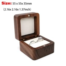 Blank Wood Luxury Jewelry Box Wedding Ring Box Earring Rings Jewelry Organizer Bracelet Package Case Jewelry Anniversary Gift