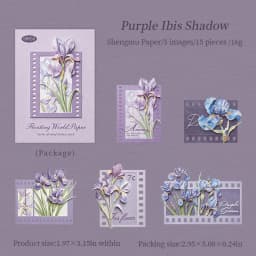 Journal GO 15pcs Embossed Texture Sticker Pack for Journaling Scrapbook Decoration 3D Flower Stickers for Collage Gift Card diy